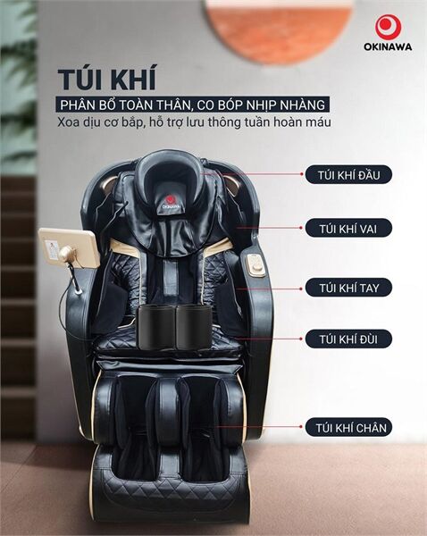 Số lượng túi khí của ghế Massage