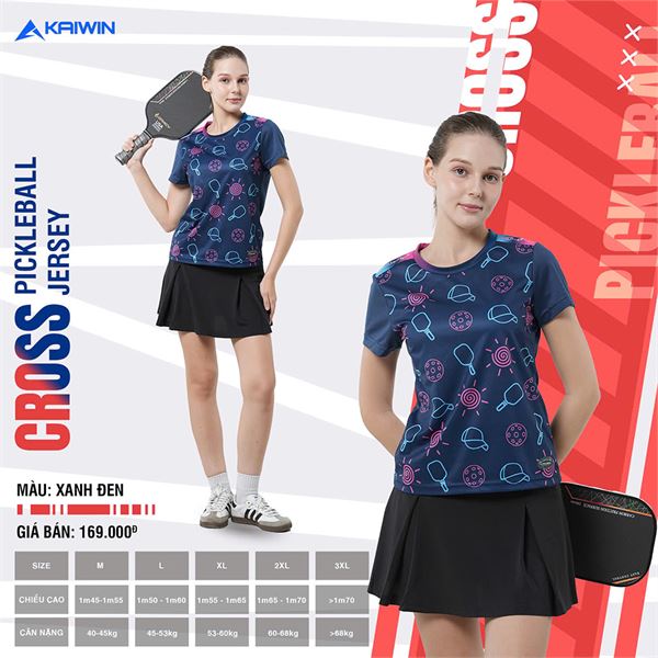 Áo T-shirt Pickleball Kaiwin Cross Nữ