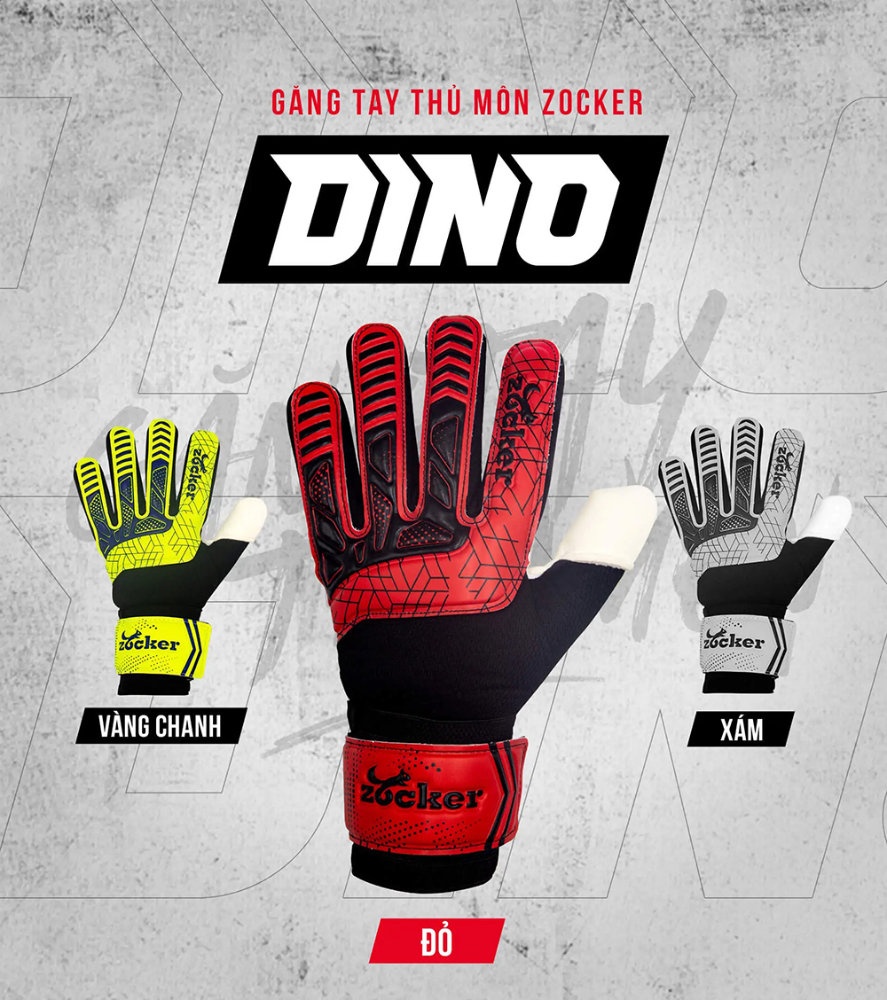 găng tay thủ môn Zocker Gloves Dino 4