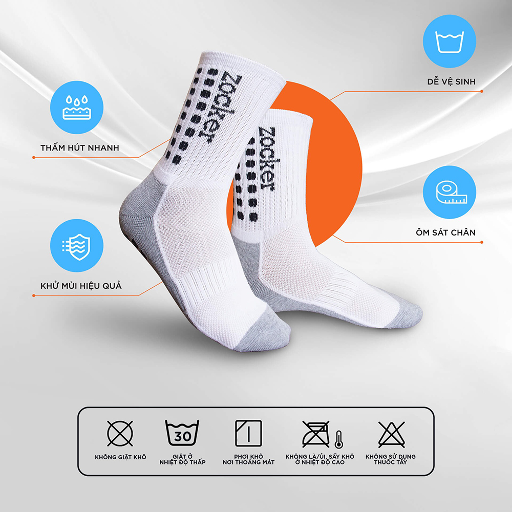 tất bóng đá chống trơn Zocker Parson 5
