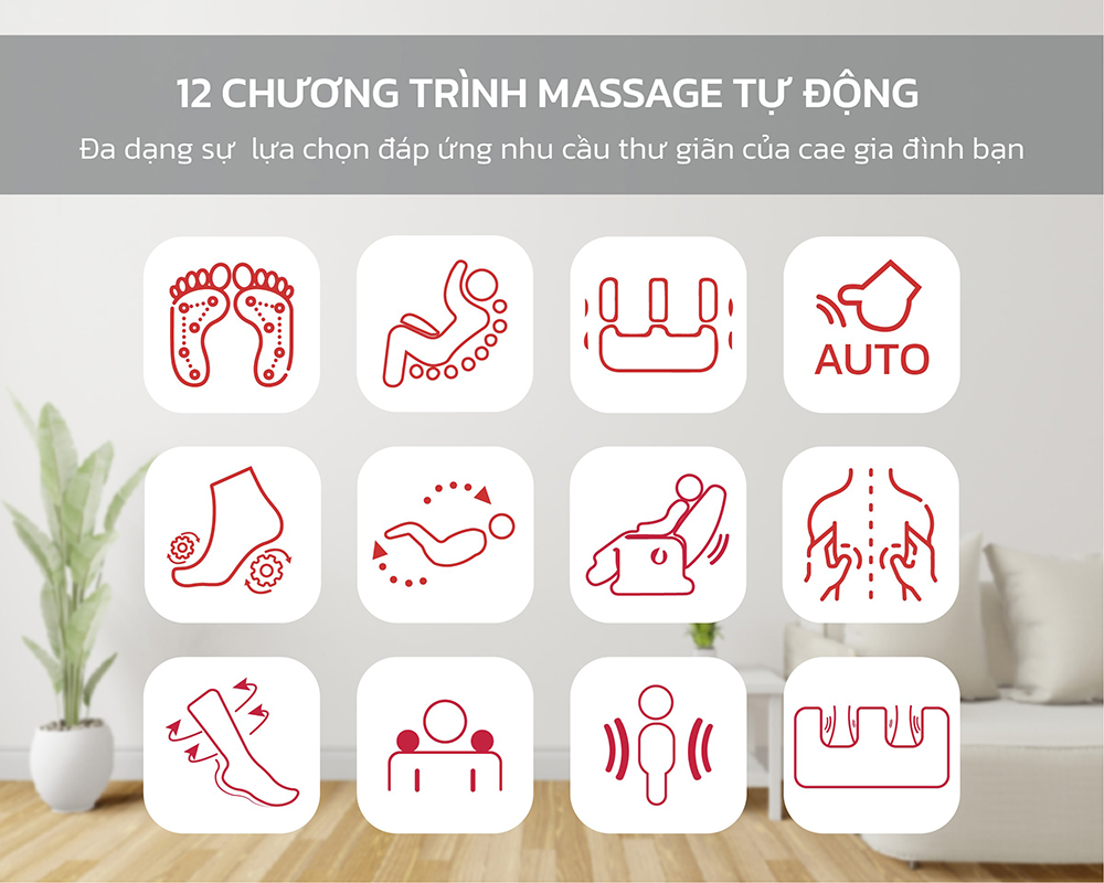 Chế độ massage đa dạng