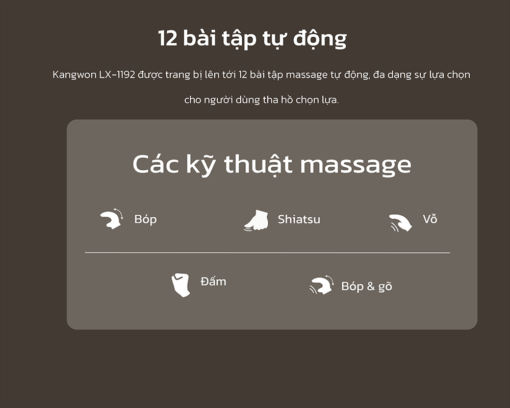 Ghế Massage Kangwon LX-1192 7