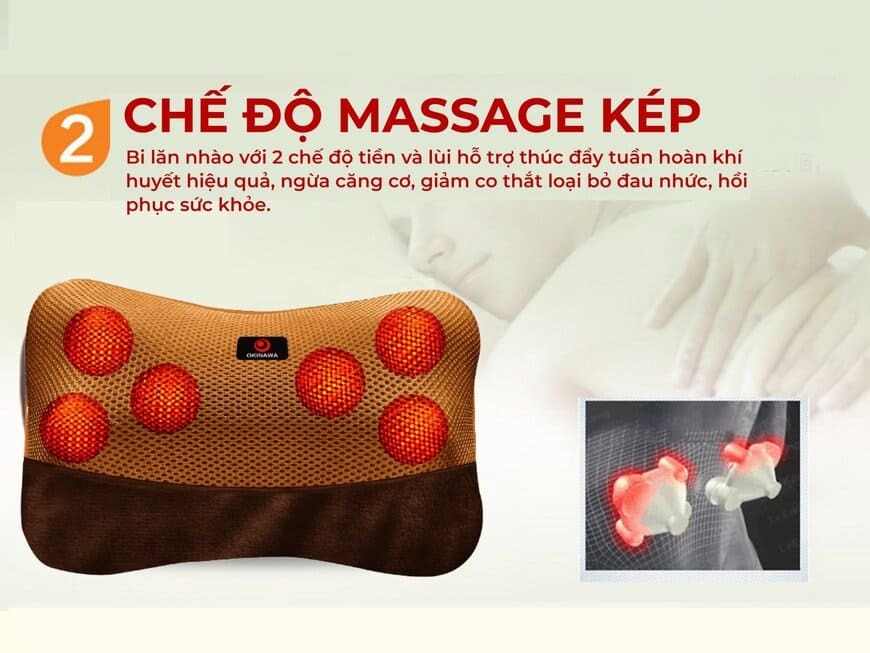 Gối Massage Hồng Ngoại Okinawa OS-01 3