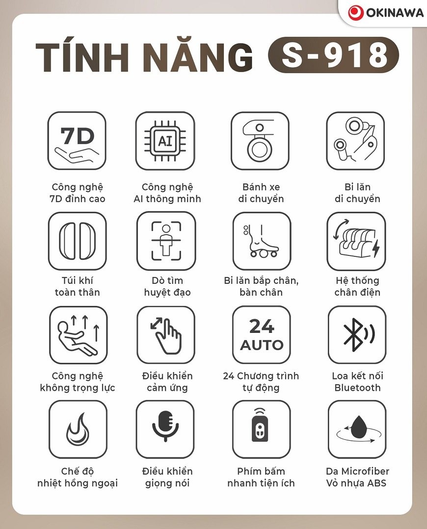 Ghế Massage Okinawa Moon S-918 4