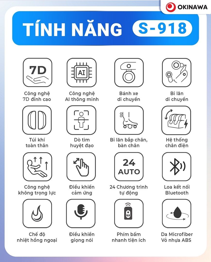 Ghế Massage Okinawa Sun S-918 3