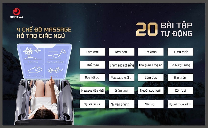 ghế massage Okinawa Galaxy K-11 7