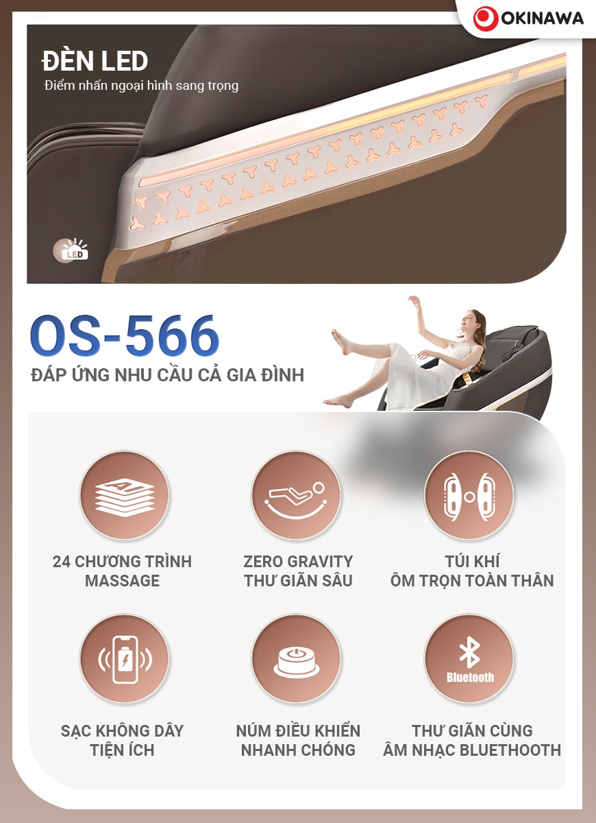 ghế massage Okinawa OS-566 3