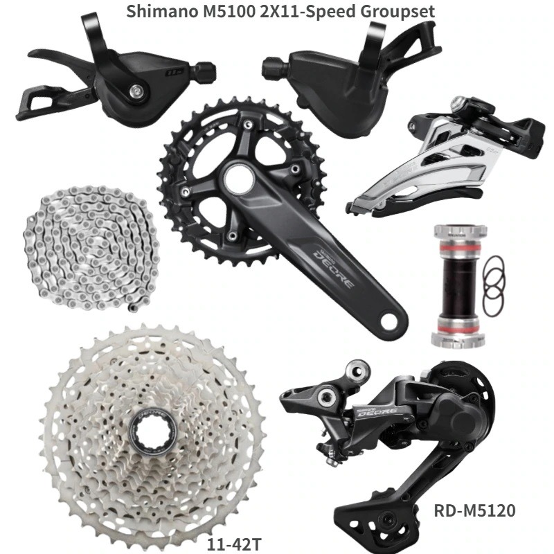 bộ truyền động Shimano Deore M5100 2x11 Tốc Độ 1