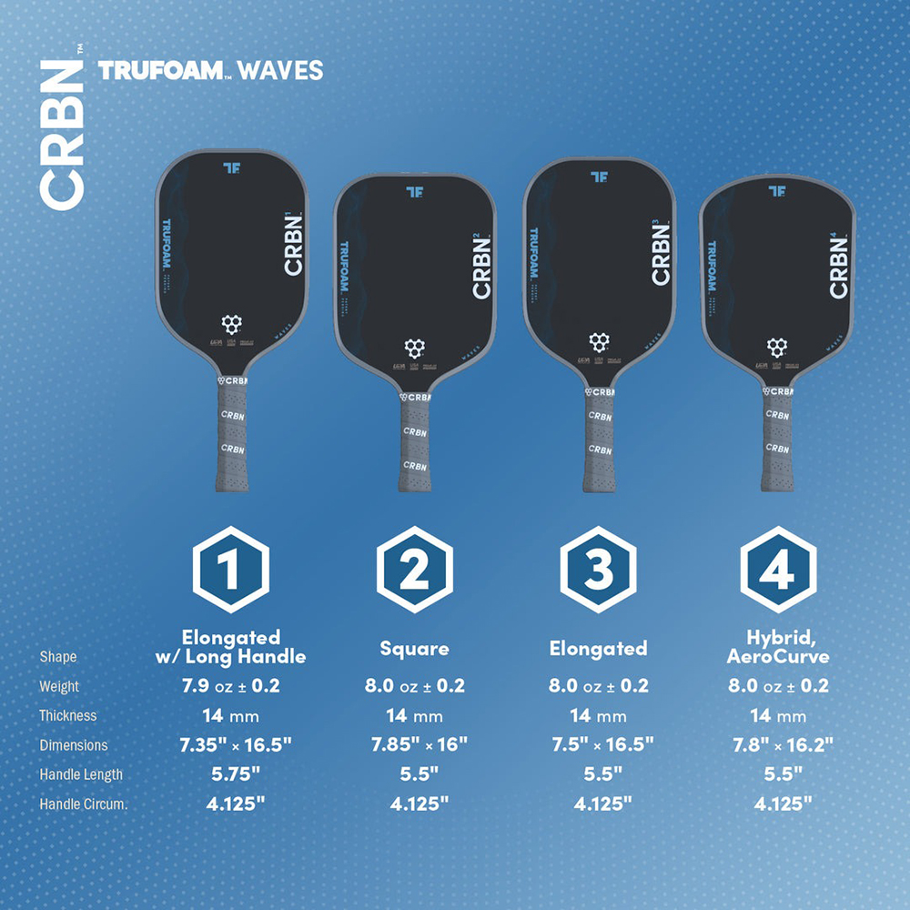vợt Pickleball CRBN 1 TF Waves 14mm 6