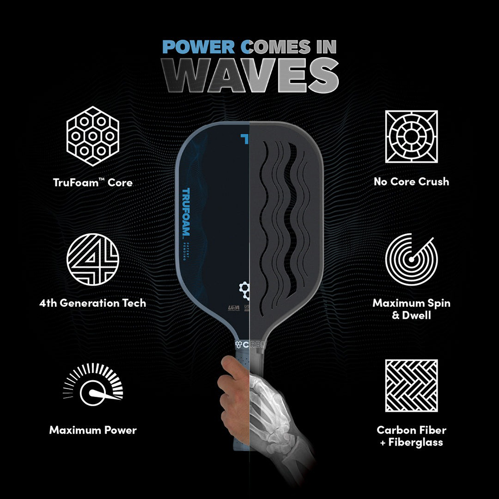 vợt Pickleball CRBN 4 TF Waves 14mm 4