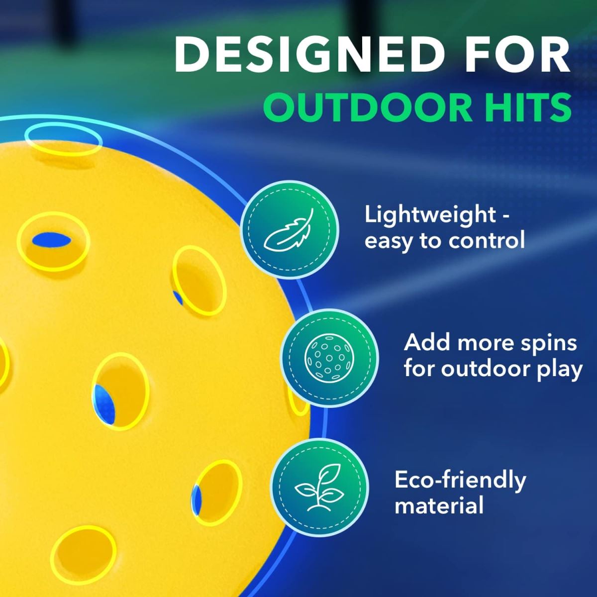 Lựa chọn bóng Pickleball theo chất liệu