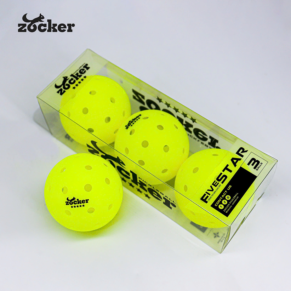 Bóng thi đấu Pickleball Zocker Five Star (Hôp 3 Quả) - Giá tại Thể thao 365: 219.000VNĐ​