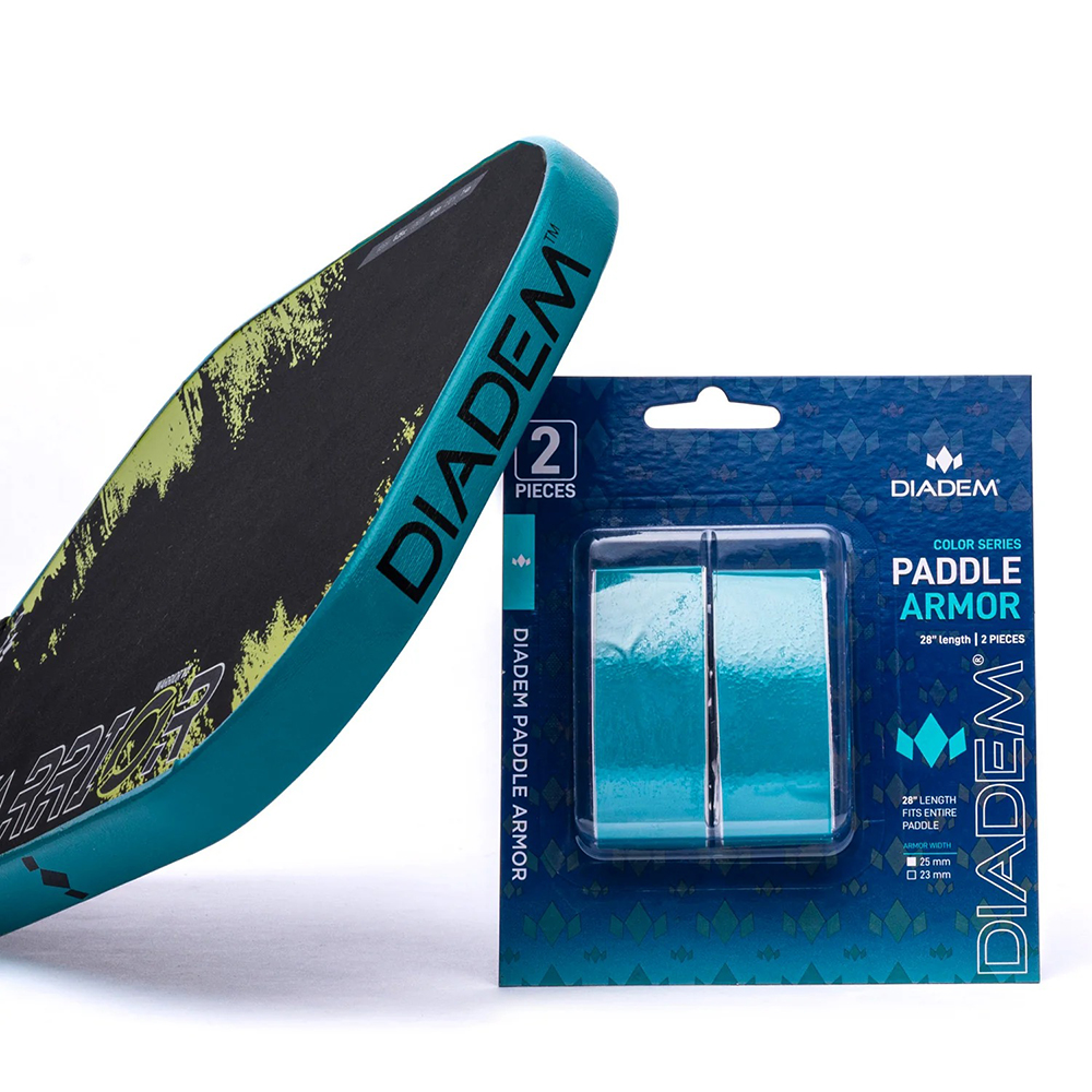 miếng dán bảo vệ đầu vợt Pickleball Diadem Paddle Armor 20mm xanh
