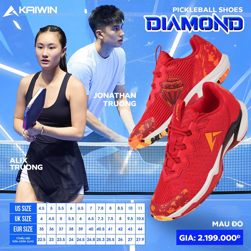 Hướng dẫn chọn size giày Pickleball Kaiwin