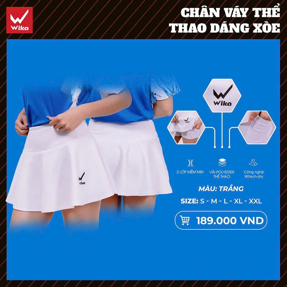 chân váy thể thao Wika dáng xòe 1