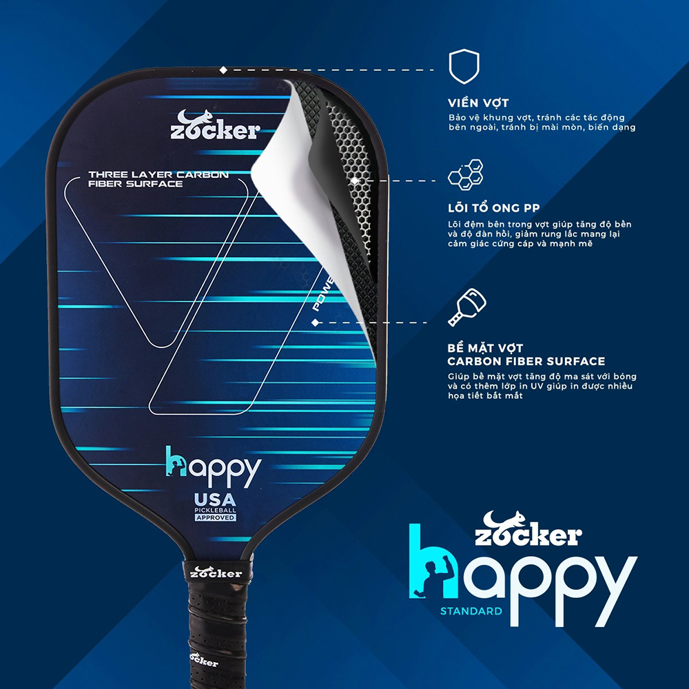 vợt Pickleball Zocker Happy HP1 Standard 2