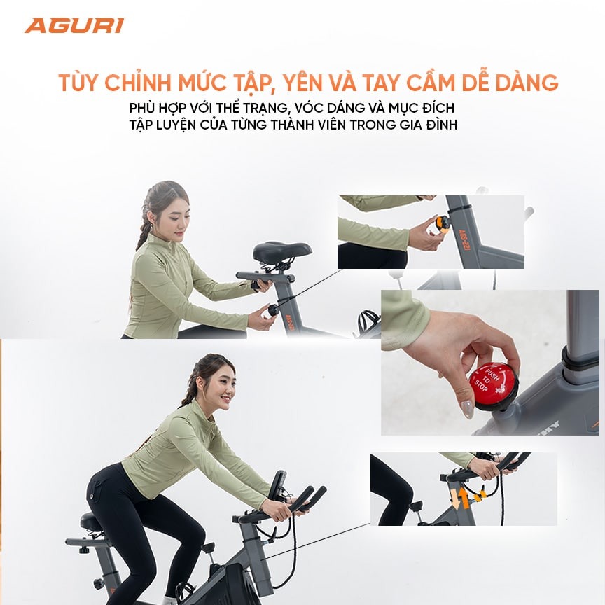 xe đạp tập thể dục AGURI AGS-221 6