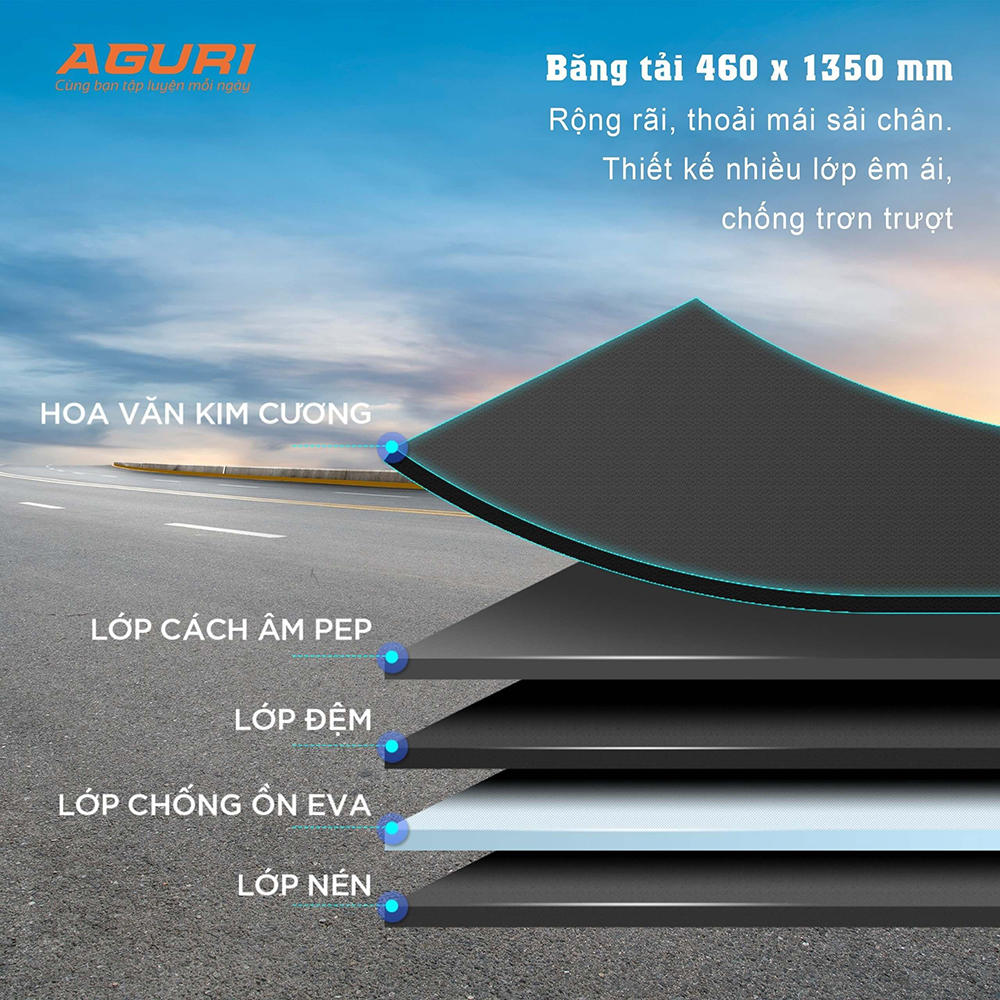 máy chạy bộ AGURI AGT-123LE 6