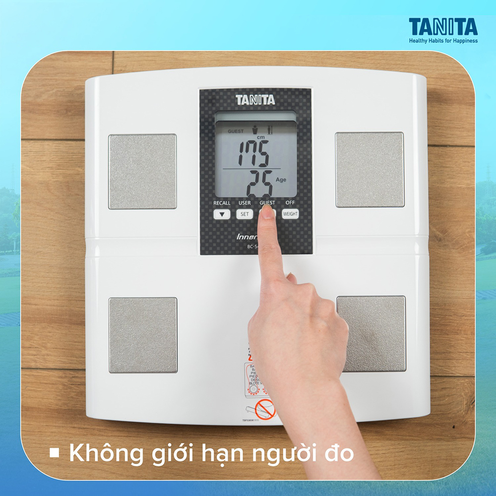 cân sức khỏe điện tử thông minh Tanita BC-541N 5