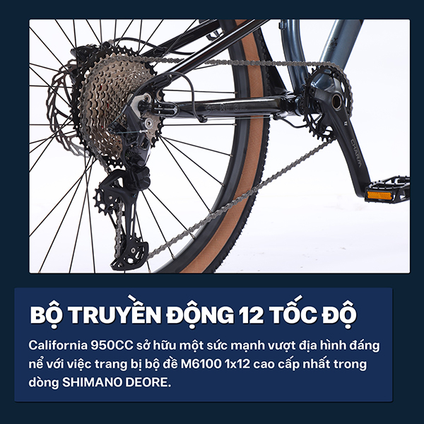 bộ truyền động xe đạp địa hình thể thao California 950CC