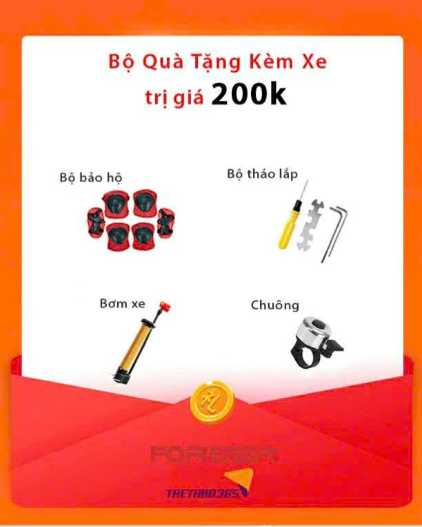 Xe đạp trẻ em có phụ kiện kèm theo không?