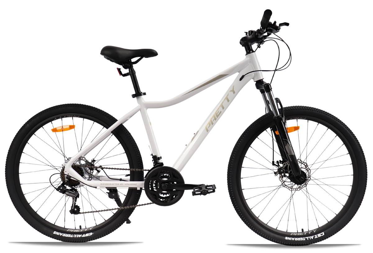 xe đạp thể thao curvy trắng