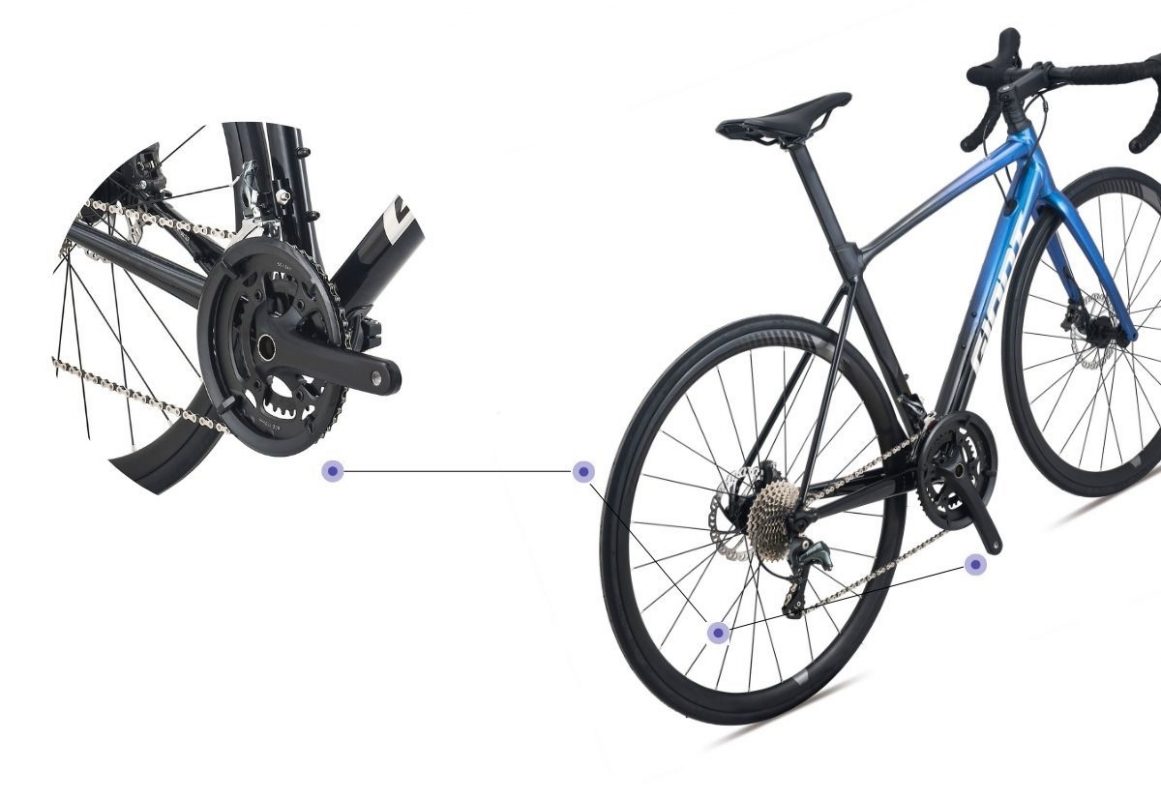 đùi đĩa xe đạp đua Giant TCR SLR 2 D 2022