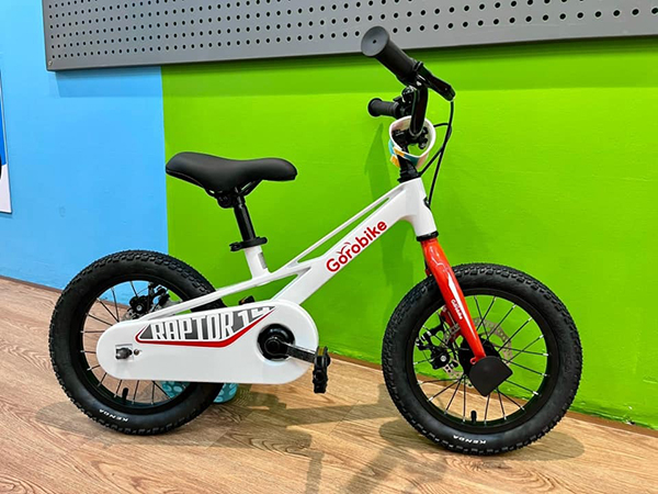 xe đạp trẻ em Gorobike Raptor 14 trắng