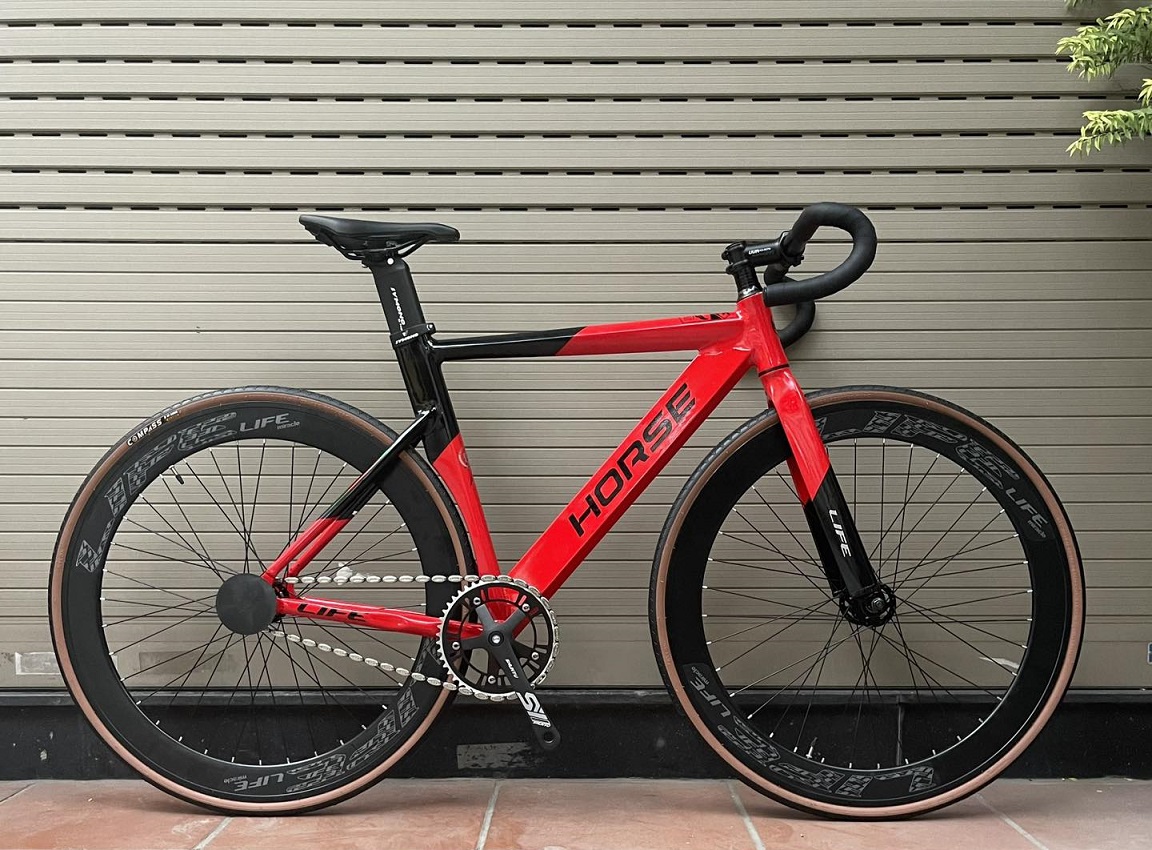 Xe đạp Fixed Gear Life Horse mầu Đen Đỏ
