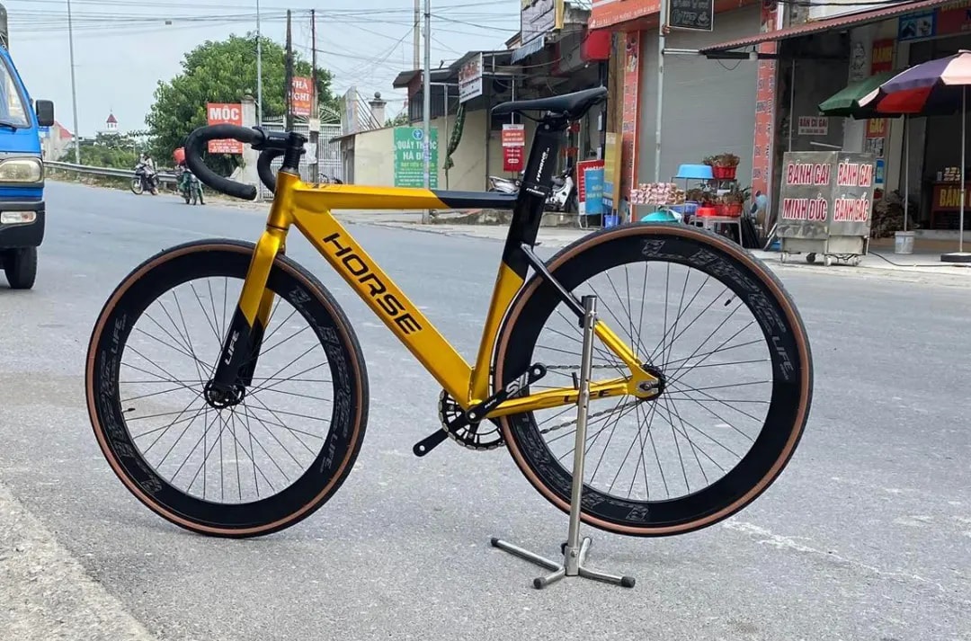 Xe đạp Fixed Gear Life Horse mầu Đen Vàng