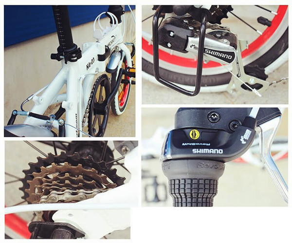 bộ truyền động xe đạp gấp Hachiko HA-03