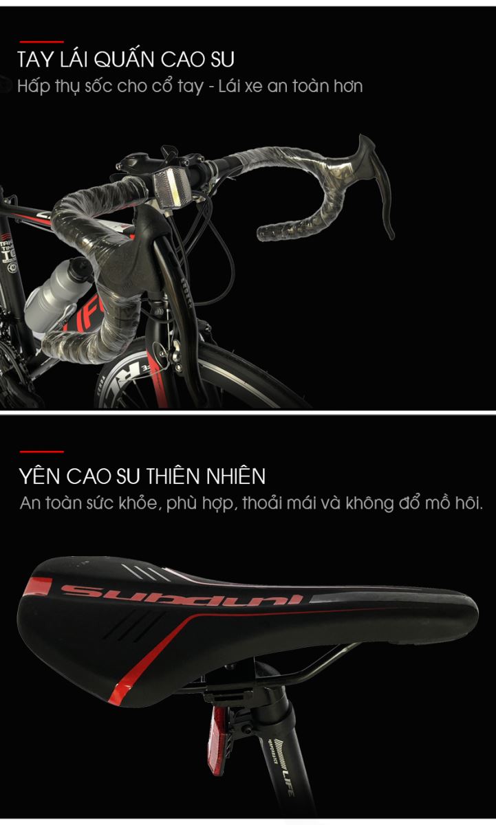 Tay lái sừng trâu cá tính, yên xe êm ái