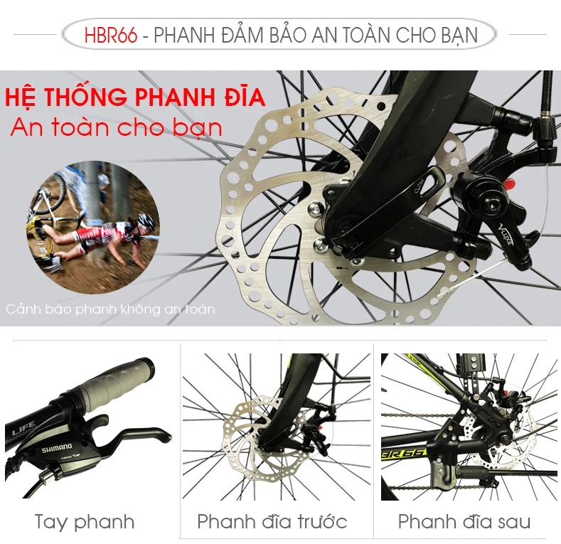 xe đạp touring Life HBR66