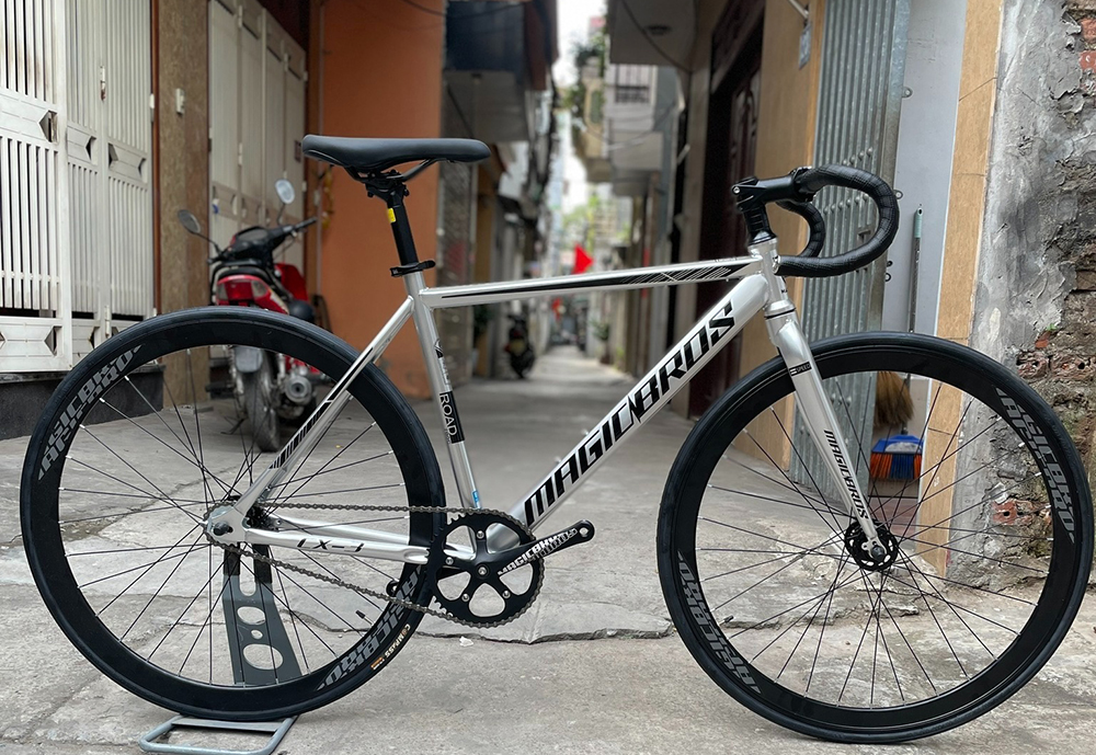 xe đạp Fixed Gear MAGICBROS CX3 bạc