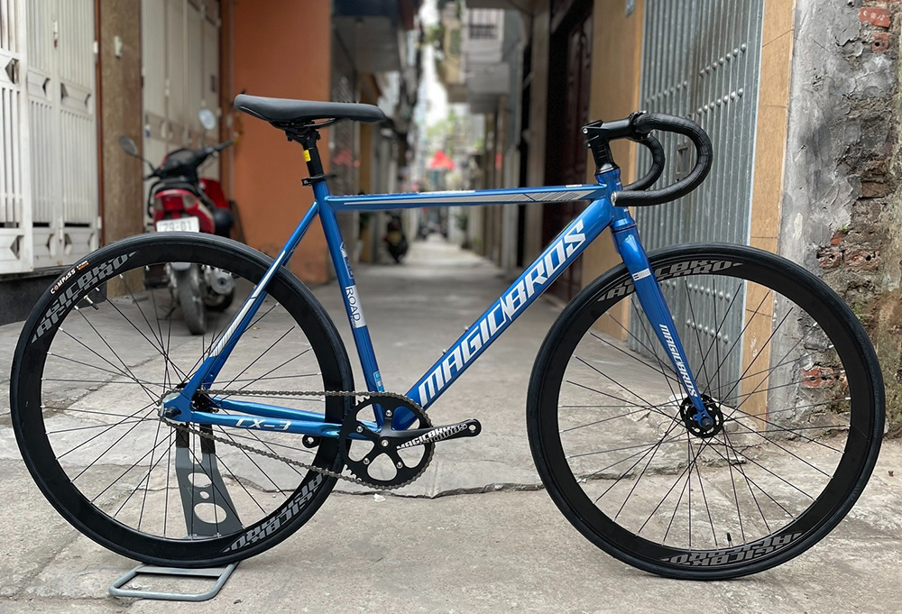 xe đạp Fixed Gear MAGICBROS CX3 xanh dương
