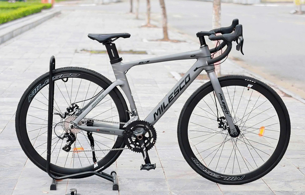 xe đạp đua MILESCO GL-S xám