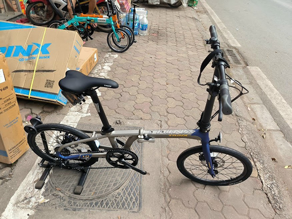 xe đạp gấp Trinx FlyBird 1.0 xám