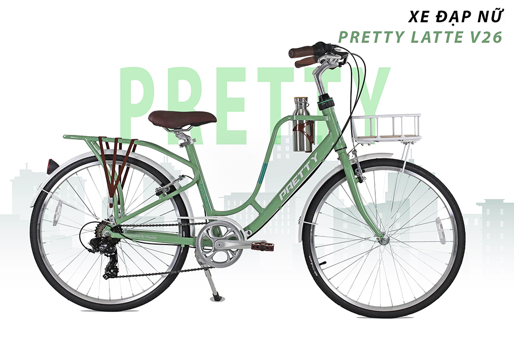 Xe đạp Vinabike Pretty mầu Xanh