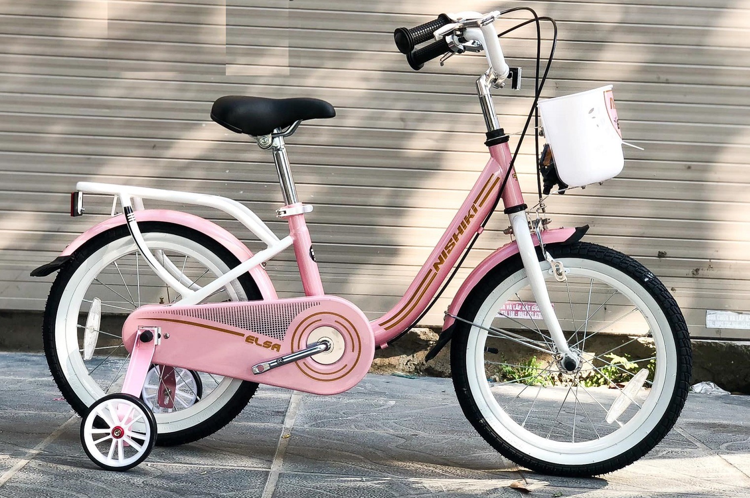 Xe đạp trẻ em Nishiki Elsa mầu Ghi