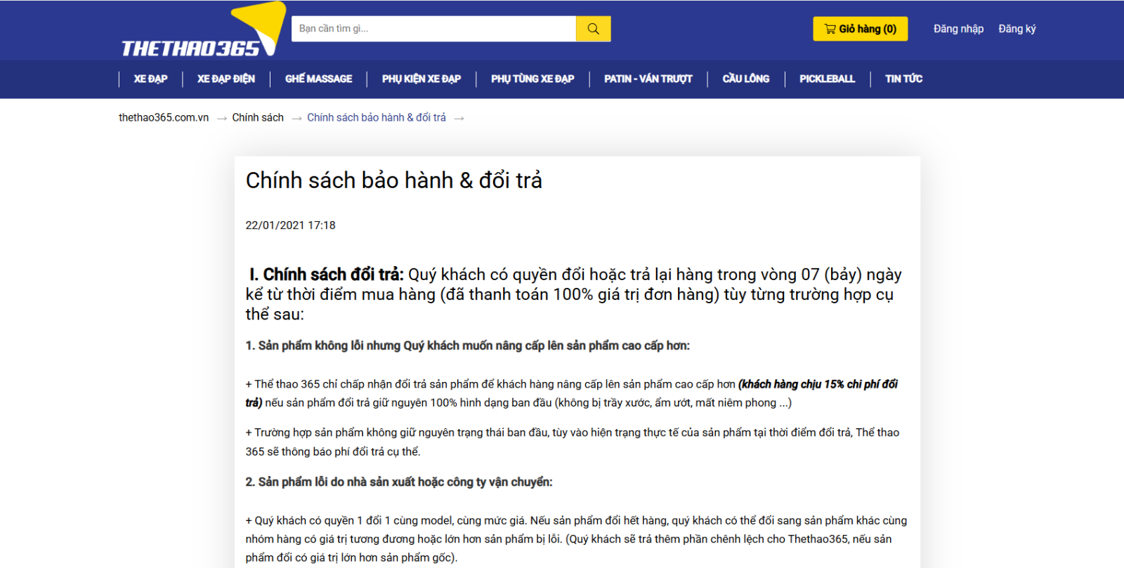 Dịch vụ hậu mãi tốt