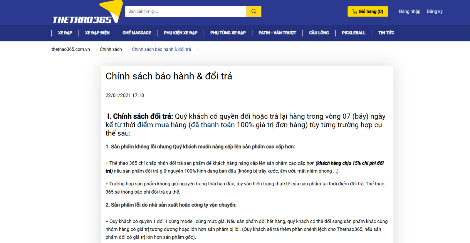 Chế độ bảo hành và hậu mãi tốt