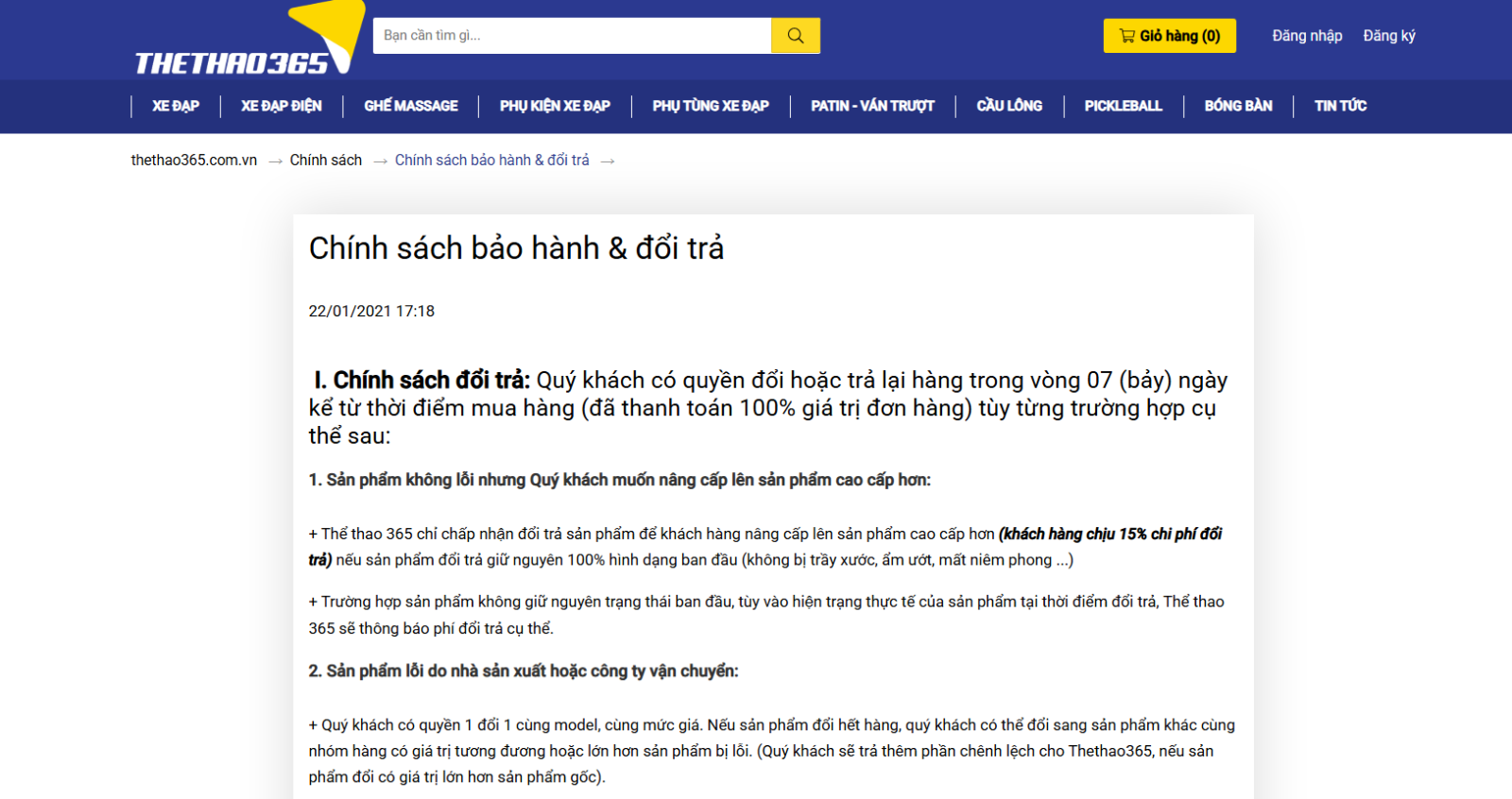 Chính sách bảo hành rõ ràng, hỗ trợ sau bán hàng