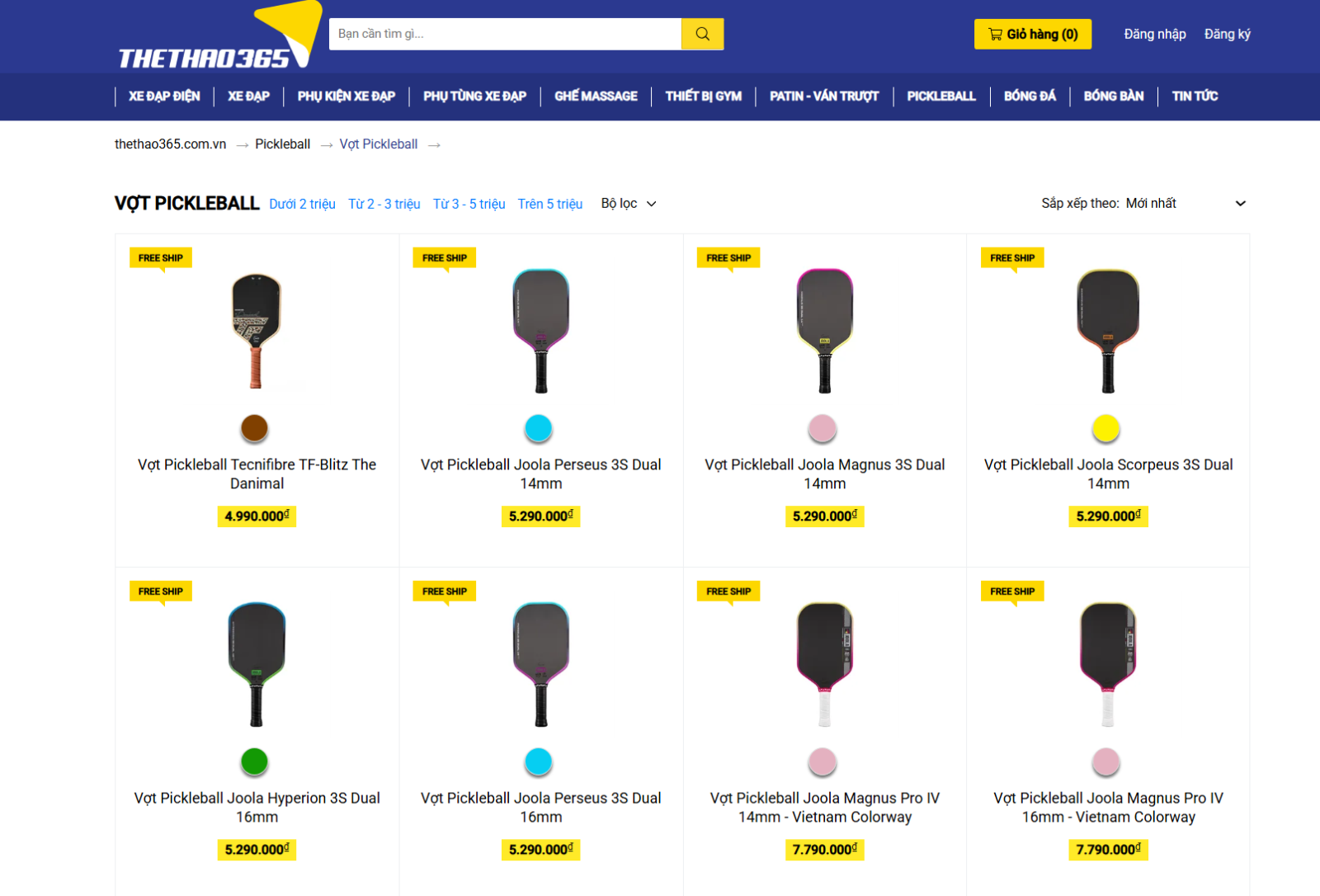 Mua vợt Pickleball ở đâu uy tín và chính hãng? 