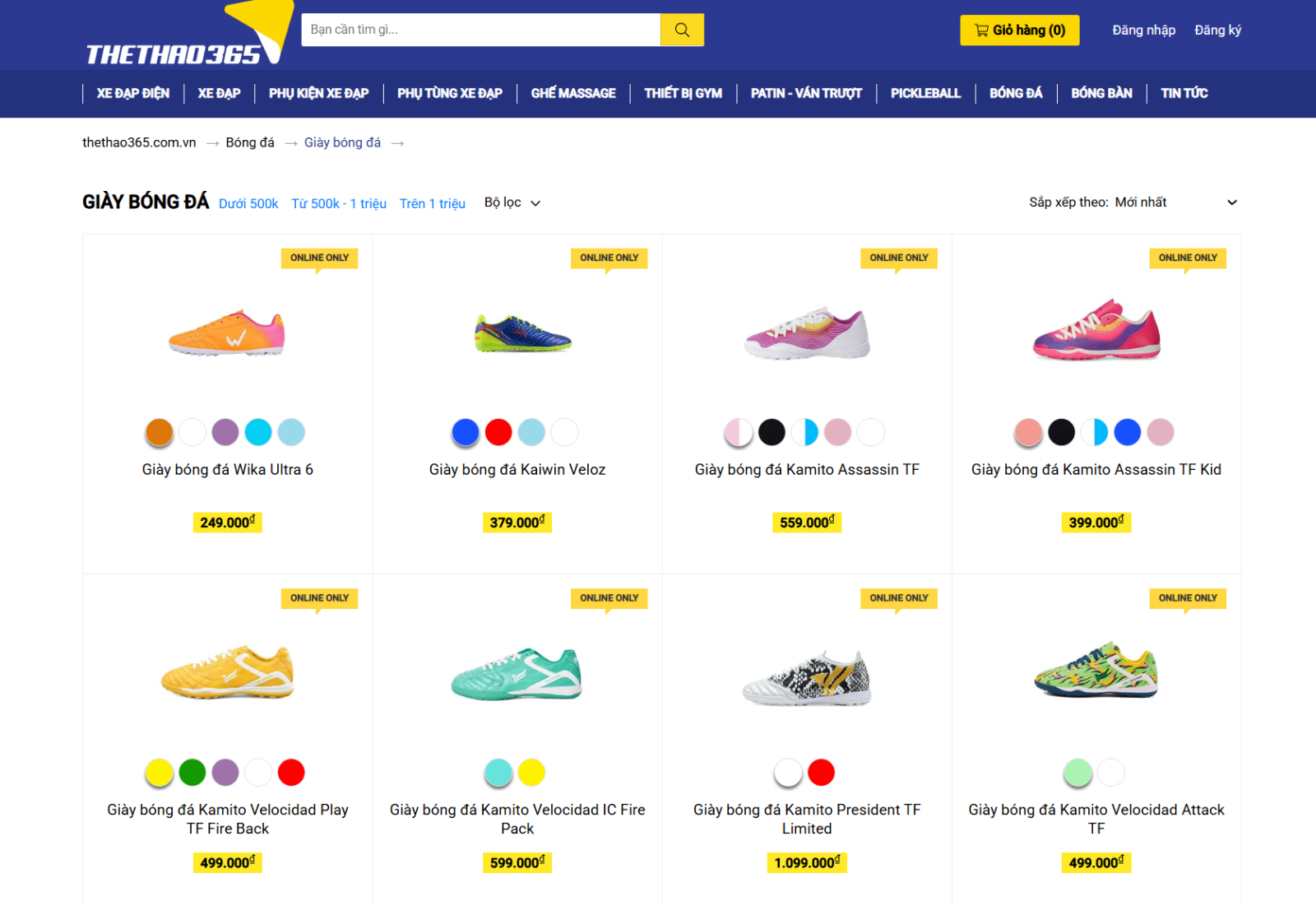 Mua giày đá bóng sân cỏ nhân tạo nhẹ nhất ở đâu? 