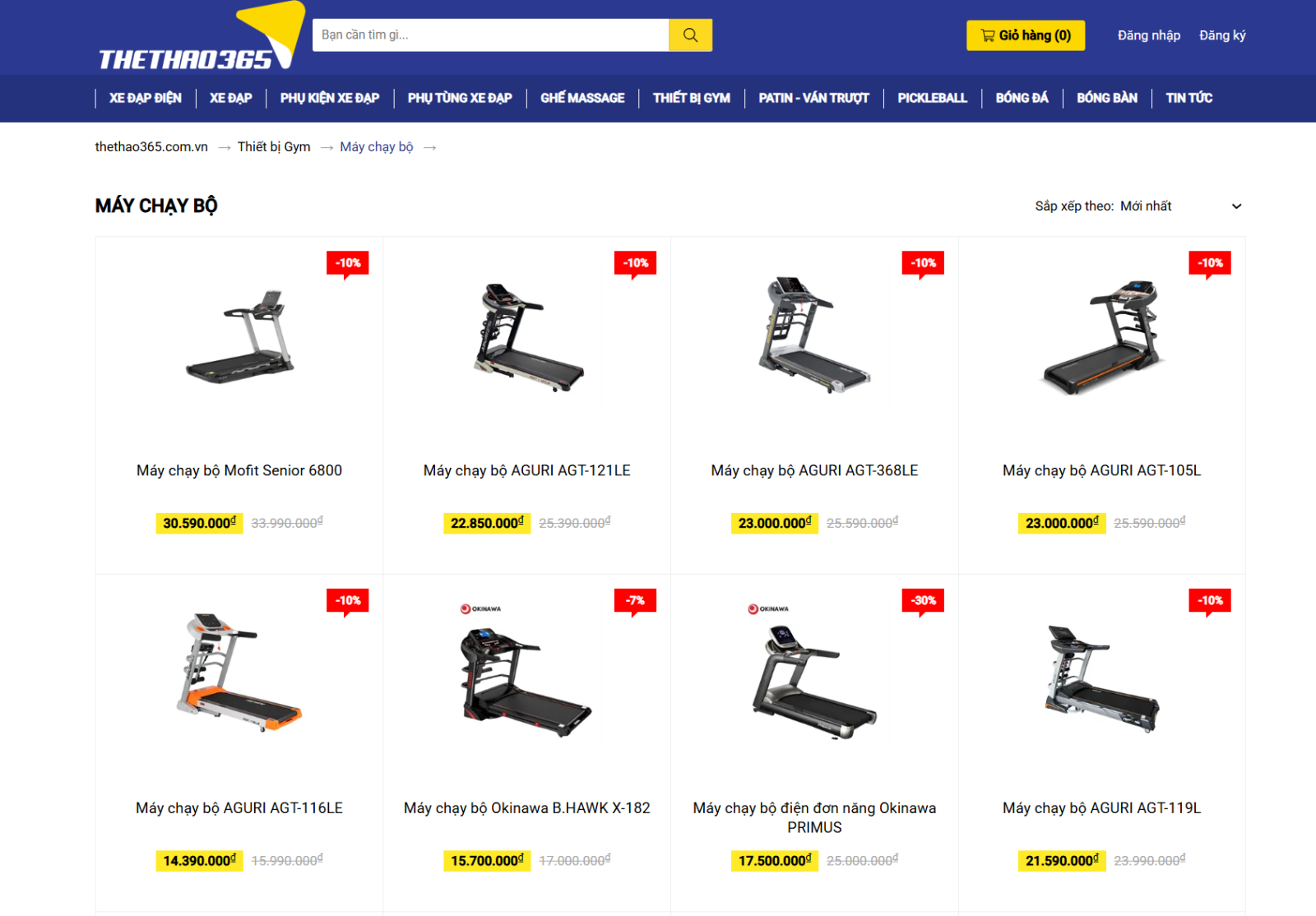 Địa điểm mua máy chạy bộ giá rẻ & uy tín tại Hà Nội 