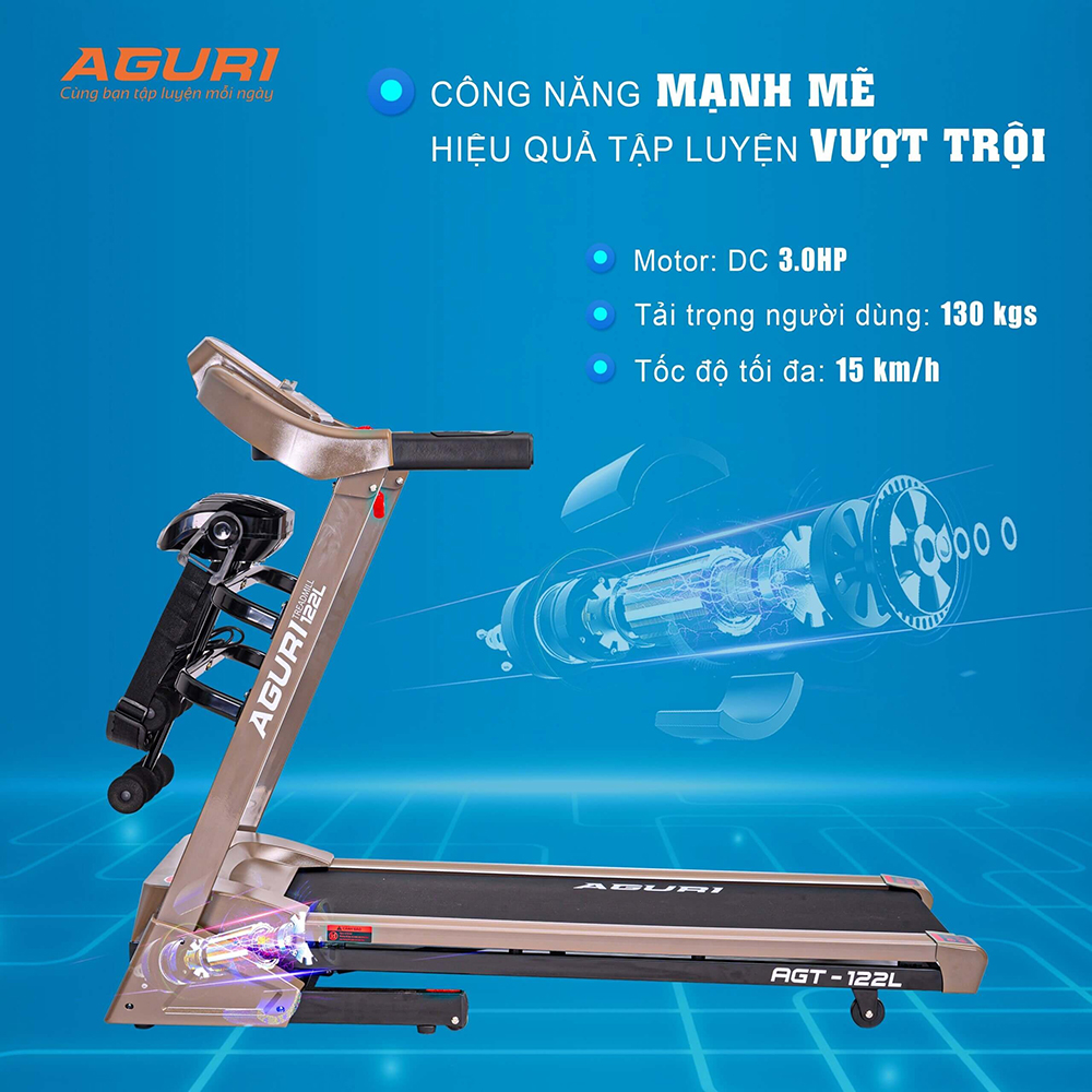 Công suất động cơ: Nên chọn động cơ từ 2.0 HP trở lên để đảm bảo hiệu suất khi chạy bộ